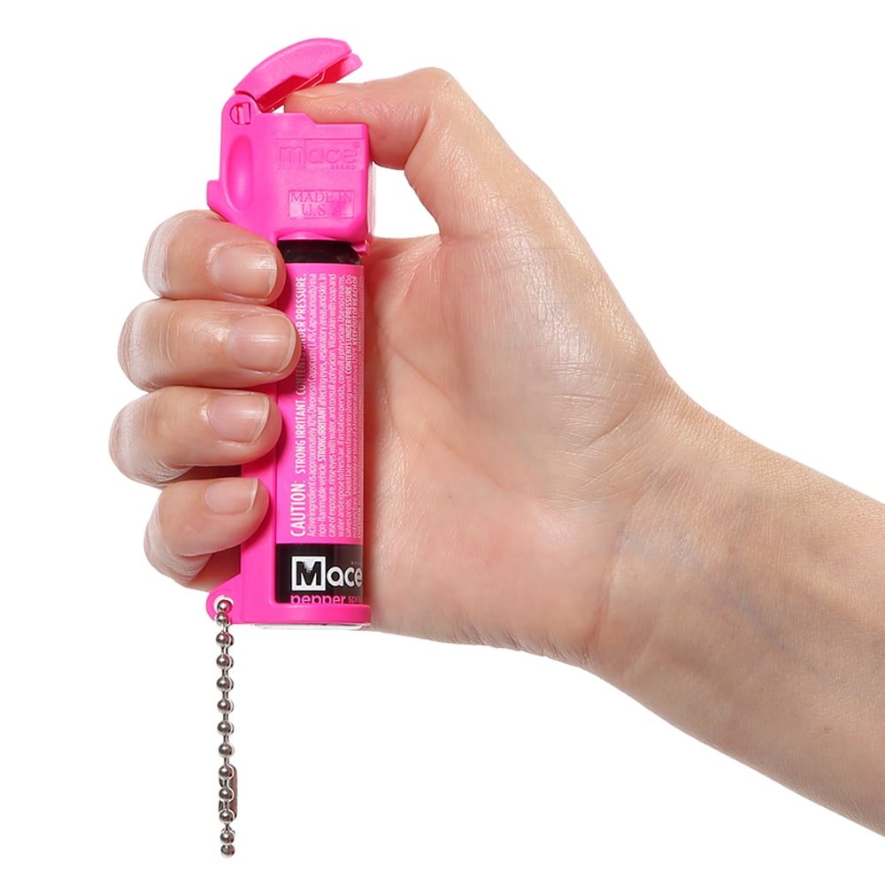 Mace Brand PepperGuard Pepper Spray - Pink - Police Strength OC Pepper Formula, UV Detection Dye