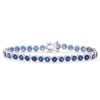 Sterling silver gemstone tennis bracelet