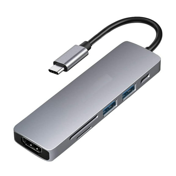 7-in-1 USB-C to 4K HDMI Adapter for Samsung Galaxy Tab S9 11"/Tab S9 Plus 12.4" - PD Port HDTV Adapter Charger Port MicroSD Slot TV Video Hub TYPE-C Projector Converter