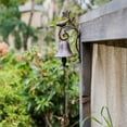 thumbnail image 5 of DAMAI Cast Iron Bird Door Bell, Flower Bird Design Rustic Style Wall Bell for Home Decor Vintage Chime, Rustic Brown Farmhouse Garden Courtyard Shaking Gate Bell Wall Art Decoration, 5 of 9