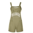 thumbnail image 5 of Summer Clearance! Women's Summer Comfortable Casual Suspender Printing Shorts Pocket Jumpsuit Shorts with Pockets 2025 Clothes, 5 of 5