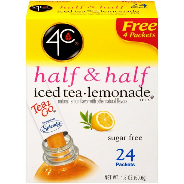 4C Totally Light Half, & Half Lemonade Iced Tea Mix, 1.5 Oz, 20 Packets
