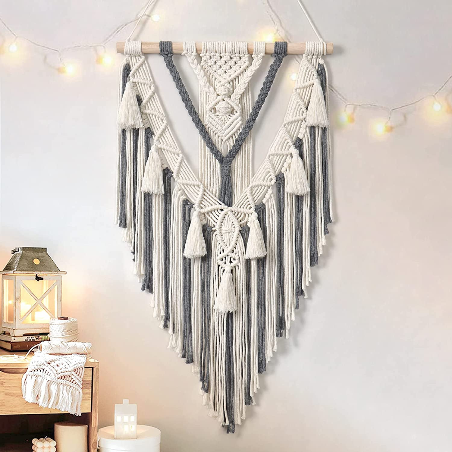 Dremisland Boho Wall Hanging Geometric Woven Bohemian Tassel Wall Tapestry for Bedroom Living Room Apartment Nursery Walmart