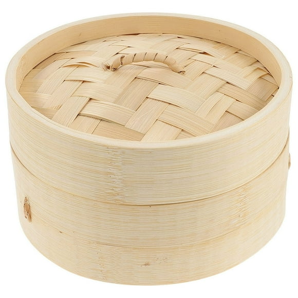 HLONK 1 Set of Household Bamboo Steamer Kitchen Bun Steamer Bamboo Steamer Basket Kitchen Steamer