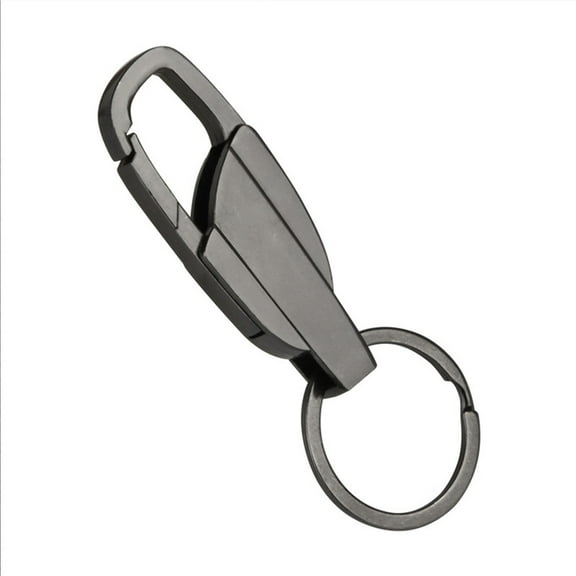 YOHAVEN Stainless Steel Keychain for Men, Thickened Lock Car Key Ring Pendant Fast Hanging Ring Gift for Dad Mom Wife Husband Anniversary Birthday Keepsake