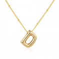 thumbnail image 6 of SEPARQI Jewelry Initial Pendant Necklace for Men Womens, 14K Gold Plated Irregular Full Letter Capital Necklace Alphabets from A-Z Figaro Chain Necklace Unisex, 6 of 6