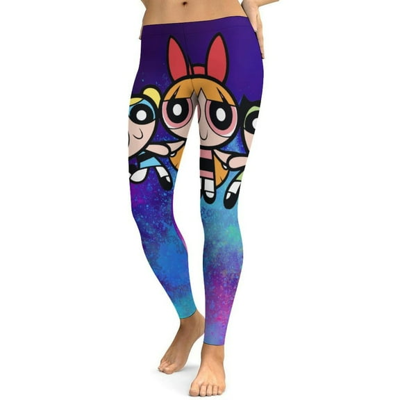 The Powerpuff Girls Womens Lounge Legging Soft Workout Athletic Running Yoga Pants Yoga Leggings S