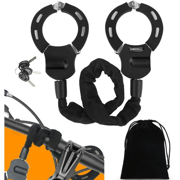 Enroslu Scooter Chain Lock, Bike Lock, Electric Scooter Lock, Security Anti-Theft Bike Lock, Chain Lock and Bag for Electric Scooter, Motorcycle, Bicycle