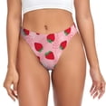 thumbnail image 1 of Fotbe Strawberry Tanga Sin Costuras para Mujer con Estampado – Panties Invisibles, Transpirables y Cómodos para Uso Diario-Large, 1 of 6