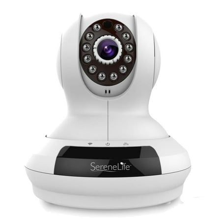 SereneLife IPCAMHD61 - 720p HD Wireless IP Cloud Camera with PTZ Pan and Tilt - Compatible with Apple/Android App and MAC/ PC Browser - Access Recordings with No Monthly Fees!