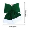 thumbnail image 3 of yulier Christmas Bow Ornament, Large Plush Velvet Bow Hanging Pendant Christmas Tree Ornaments, Christmas Decorations Xmas Holiday Wedding Party Home Decor, Green, 11.42"x9.84", 3 of 8