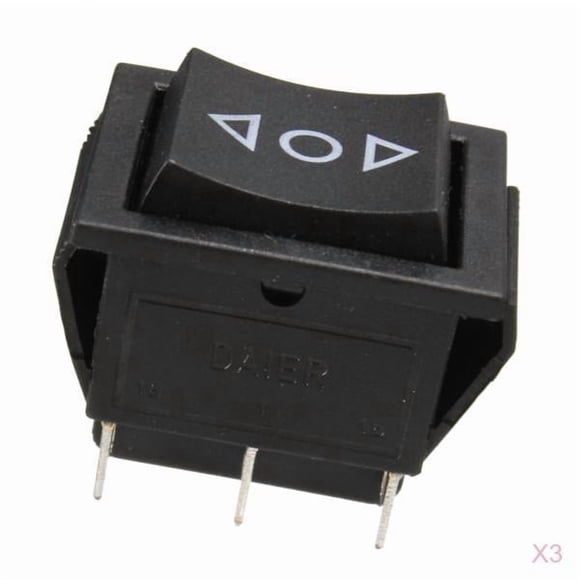 3pcs 6Pins Car On/ Momentary Power Window Rocker Switch