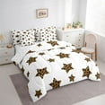 thumbnail image 3 of Feelyou Stars Kids Bedding Comforter Set 7pcs, Fashion Leopard Print Queen Bedding Sets, 3 of 8