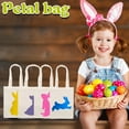 thumbnail image 2 of PATLOLLAV Easter Bags with Handles Bunny Tote Bags Bulk Easter Eggs Hunt Bags 9.1" x 6.7" Reusable Colorful Non Woven Bag for Kids Gifts Toys Candies Goodies Easter Party Decoration, 2 of 3