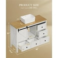 DWVO 48" Farmhouse Bathroom Vanity with Sink Combo, Barn Door Bathroom