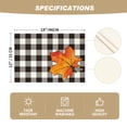 thumbnail image 3 of Smile Maple Leaves Hello Pumpkin Buffalo Plaid Fall Placemats 4 Set 12 x 18 Inch, 3 of 6