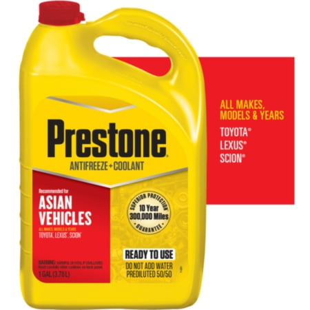 Prestone Asian Vehicles (Red) 50/50 Antifreeze / Coolant – Gallon