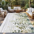 thumbnail image 2 of Green Outdoor Rug for Patio/Deck/Porch, Non-Slip Large Area Rug 5 x 7 Ft, Eucalyptus Leaves Indoor Outdoor Rugs Washable Area Rugs, Reversible Camping Rug Carpet Runner, 2 of 8