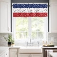 thumbnail image 5 of Patriotic Curtains Valances for Kitchen Windows,4th of July Independence Day Short Curtain & Drapes Rod Pocket,USA Flag Red White Blue Stripes Stars for Living Room Curtain Over Sink 54x18in,1Panel, 5 of 5