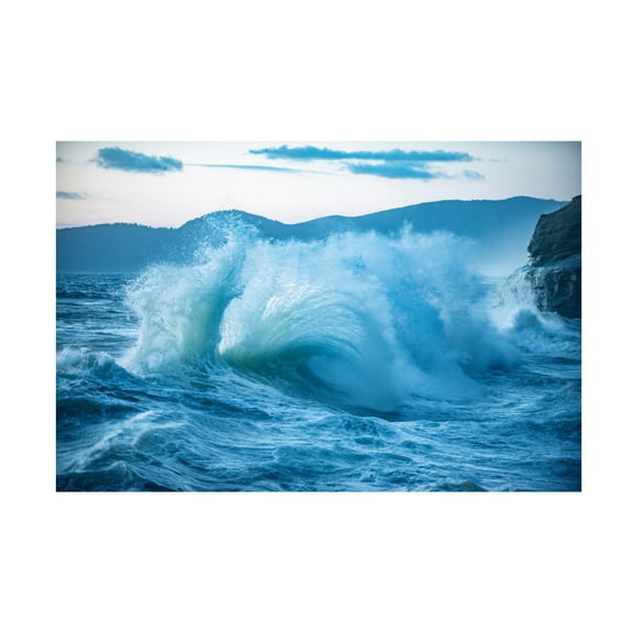 Canvas Wall Art - GS Photo 'Troubled Waters' Wall Art for Living Room, Bedroom, or Office Décor by Trademark Fine Art - 19 x 12 Inches