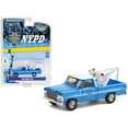 thumbnail image 2 of New York City Police Department 1979 Ford  F-250 Tow Truck with Drop-In Tow Hook, Blue and White - Greenlight 30224/48 - 1/64 scale Diecast Model Toy Car, 2 of 3