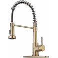 thumbnail image 4 of Federloaded extendable kitchen faucet, swivel hot and cold faucet, dual spout with escutcheon Chrome finish, 4 of 5