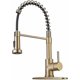 thumbnail image 4 of Federloaded extendable kitchen faucet, swivel hot and cold faucet, dual spout with escutcheon Chrome finish, 4 of 5