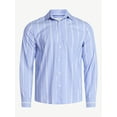 thumbnail image 5 of Free Assembly Men's Cotton Poplin Button Front Shirt with Long Sleeves, Sizes S-3XL, 5 of 5
