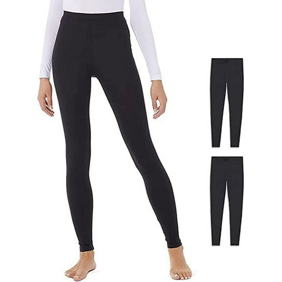 32 Degrees Women 2-Pack Performance Ultra Light Thermal Baselayer Legging, Sz L