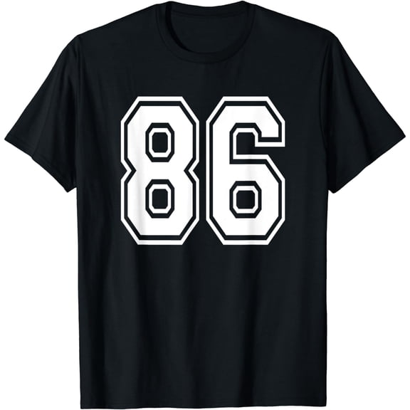 Number 86 T-Shirt Birthday Varsity Sports Team Jersey