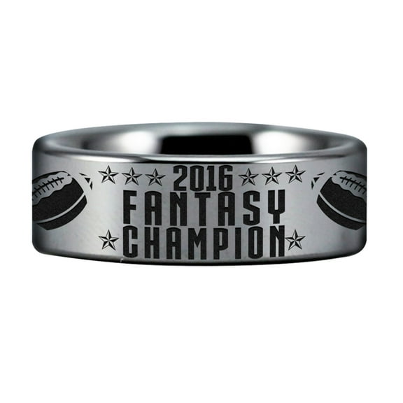 Fantasy Football Champion 2016 Tungsten Carbide Ring