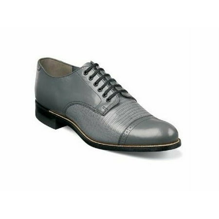 

Madison Stacy Adams Biscuit Mens Shoes Oxfords Gray lizard print 00049-10