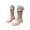 Red, variant on Fozruso Girls Winter Fashion Boots High Top Ankle Shoes With Pearl Buckle Design For Toddler Kids Youth Casual Dress Wear,Winter Boots Sizes 2.5 Big Kid(10.5-11 Years)