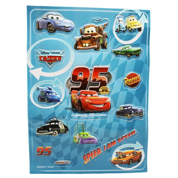 Disney Pixar S Cars 3d Texture Raised Movie Stickers 15 Stickers Walmart Com
