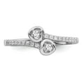 thumbnail image 5 of Brilliant Embers Sterling Silver Rhodium-plated 21 Stone Micro Pav‚ CZ Heart Ring, 5 of 6