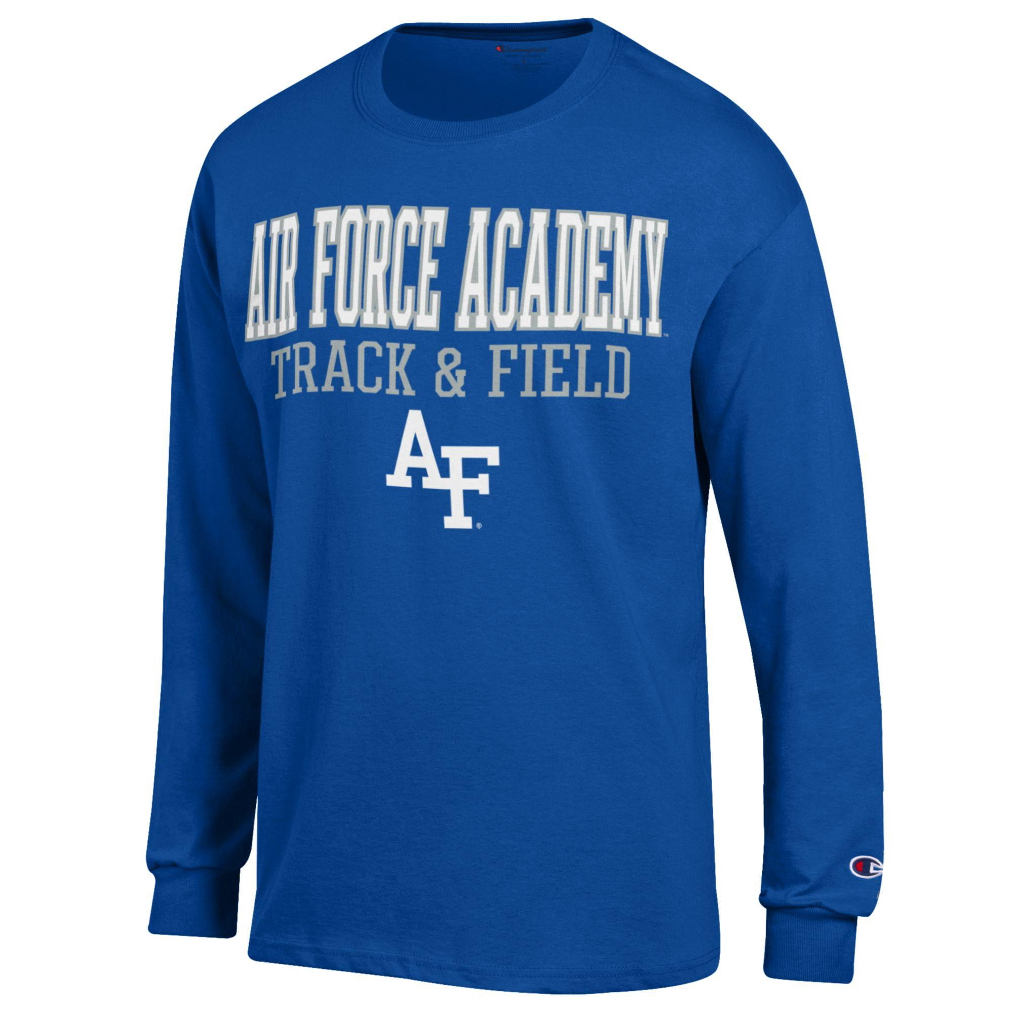 Men's Champion  Royal Air Force Falcons Track & Field Stack Long Sleeve T-Shirt