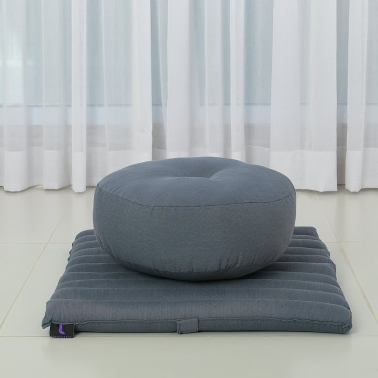 Leewadee Meditation Cushion Set – 1 Round Zafu Meditation Pillow