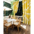 thumbnail image 5 of nqOlkjepod Outdoor Curtains for Patio Waterproof, Yellow Stained Glass Outdoor Privacy Panels Grommet, Color Block Abstract Art Blackout Outside Curtains for Porch/Cabana/Pergola 54"x108", 2 Panels, 5 of 8