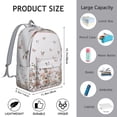 thumbnail image 2 of Floral Butterfly Pattern Canvas Bookbag – Large Capacity Travel Backpack with Durable Oxford Material and Anti-theft Features for Female Professionals, Students, and Outdoor Enthusiasts, 2 of 4