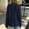 thumbnail image 5 of XRoczxe Women's V Neck Ribbed Knit Pullover Sweater, Long Sleeve Collared Casual Top, Soft Stretchy Tunic Shirt for Fall Winter Daily Office Wear, 5 of 7