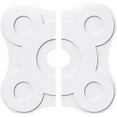 thumbnail image 1 of Ekena Millwork CMP32LA2-05000 32 Po OD x 5 Po ID Carré Luna Architecture Grade Médaillon de Plafond Contemporain PVC - 2 Pièces, 1 of 1