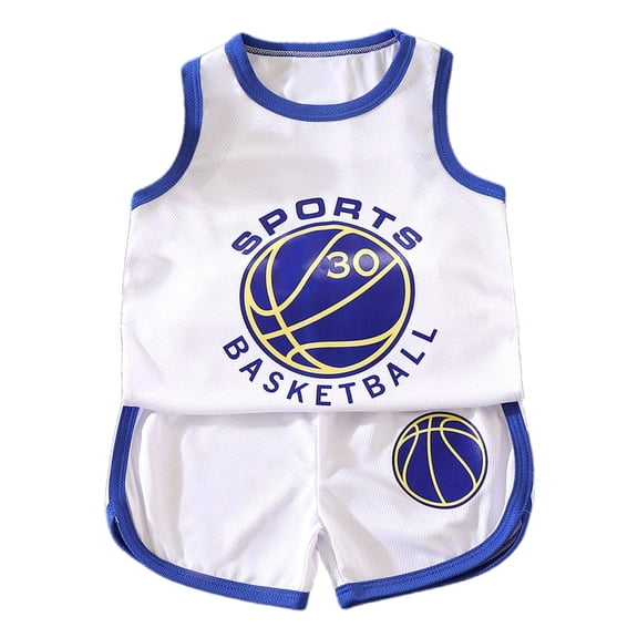 Toddler Boys Outfit Sports Basketball Summer Mesh Vest and Shorts Sets Size 3-4T