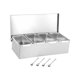thumbnail image 2 of Tarros de especias de acero inoxidable, contenedor de almacenamiento con múltiples compartimentos, caja de condimentos, tarro para Bar, cocina, hogar 4 rejillas, 2 of 8