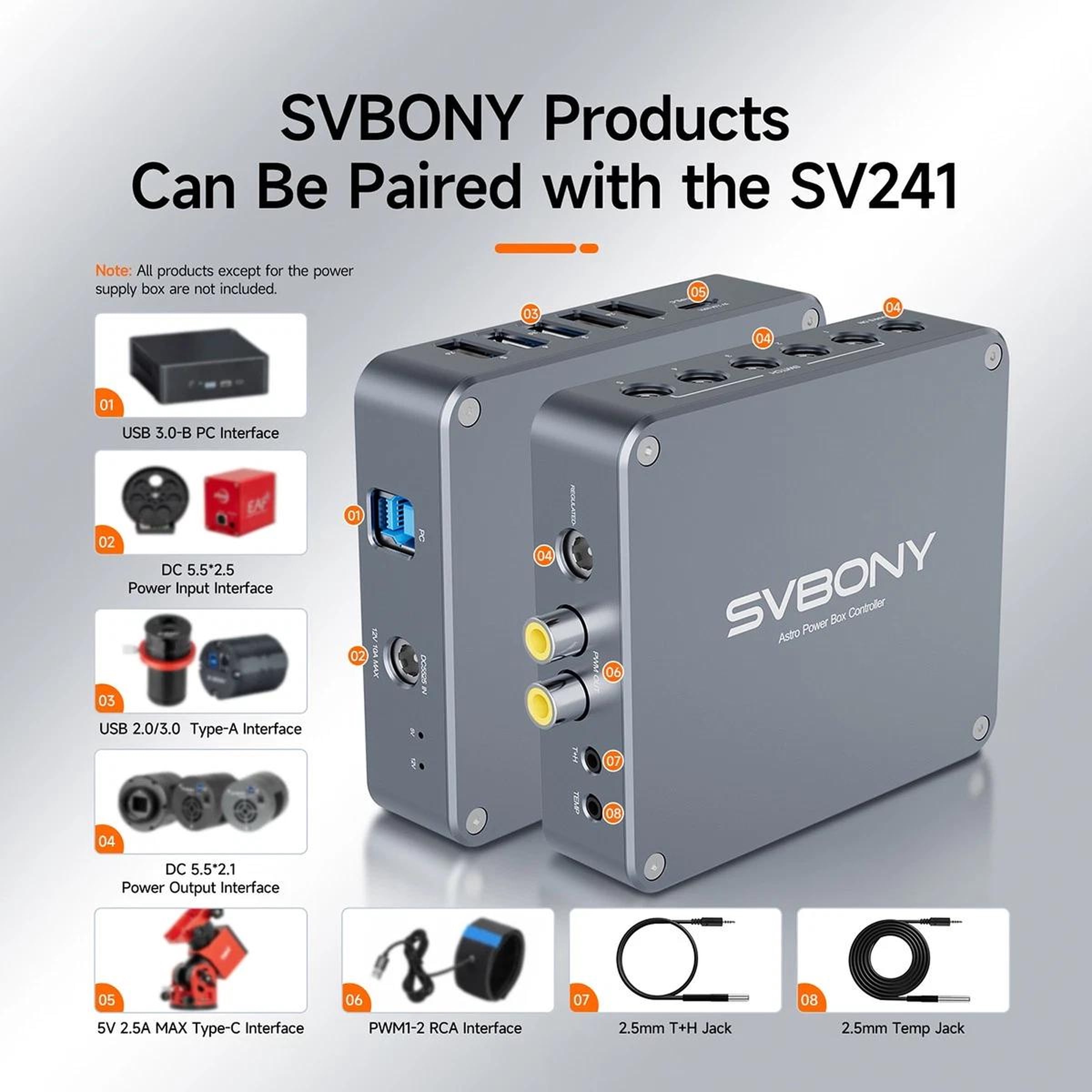 SVBONY SV241 Pro Smart Power Hub USB Control, Auto Dew for Astrophotography