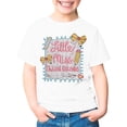 thumbnail image 3 of SGMVNU Girls Third Grade T Shirts Short Sleeve Crew Neck Relaxed Fit Graphic Shirt Tops Back to School Clothes, Size 5-6 Years, White, 3 of 7