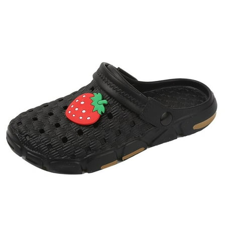 

Cartoon Cute Garden Sandals Women Summer Slippers Casual White Slip on Garden Loafers Women Hole Sandals zuecos de verano mujer