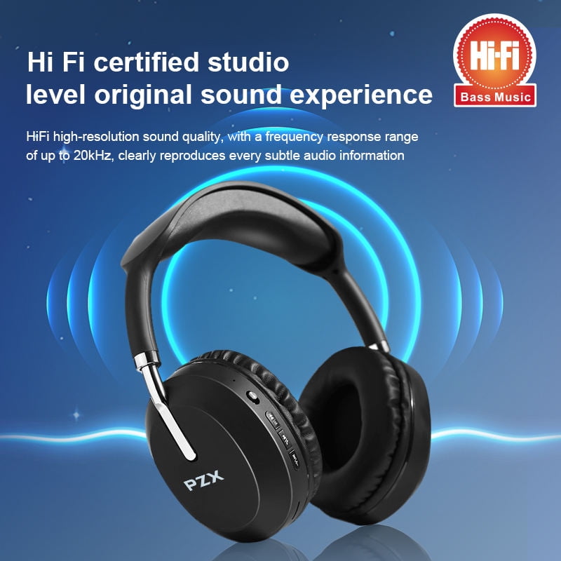 Bluetooth Headphones Over Ear, Bluetooth 5.3 Wireless Headphones with Microphone, HiFi Stereo Foldable Lightweight Headset, Deep Bass for Home Office Cellphone PC Ect.