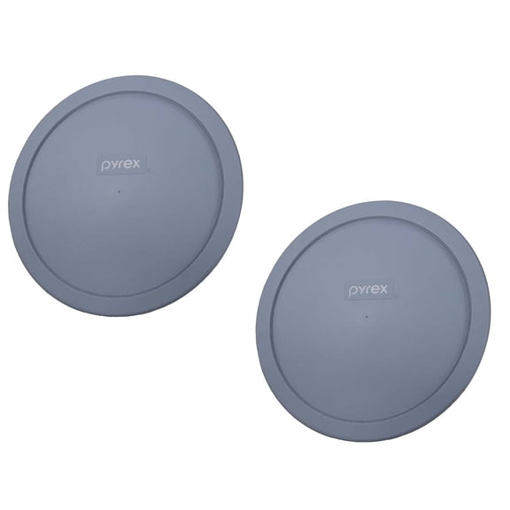 Pyrex 7402-PC Cerulean Blue Food Storage Replacement Lid (This Lid Fits the Pyrex 7402 6-Cup SCULPTED MIXING BOWL and 7203 7-Cup Glass Bowl) (2-Pack)
