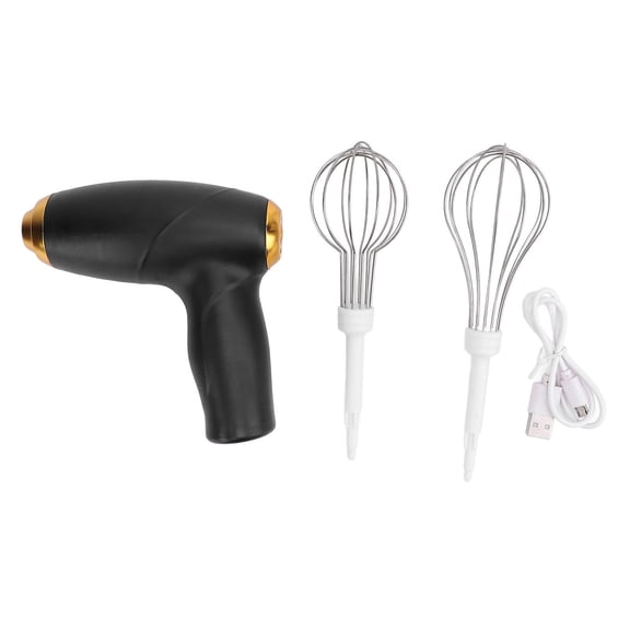 BOKYAN Portable USB‑Powered Cordless Hand Mixer – Compact Electric Whisk for Baking, Cooking & Drinks, Black