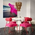 thumbnail image 7 of Jolene Hot Pink Velvet Dining Chair - Set of 2, 7 of 7